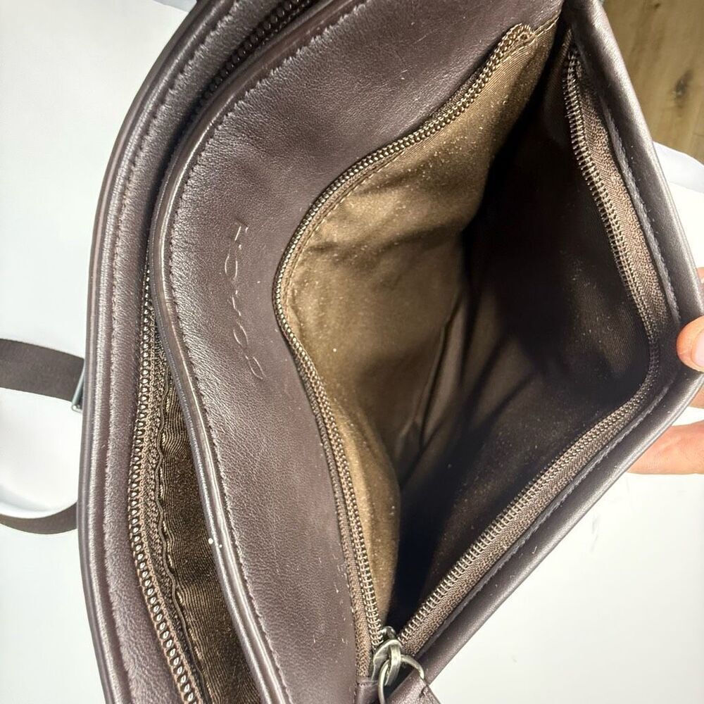 Coach Plaid Trans Atlantic Leather Messenger Bag F70751 Leather Trim, Crossbody, - Picture 12 of 13